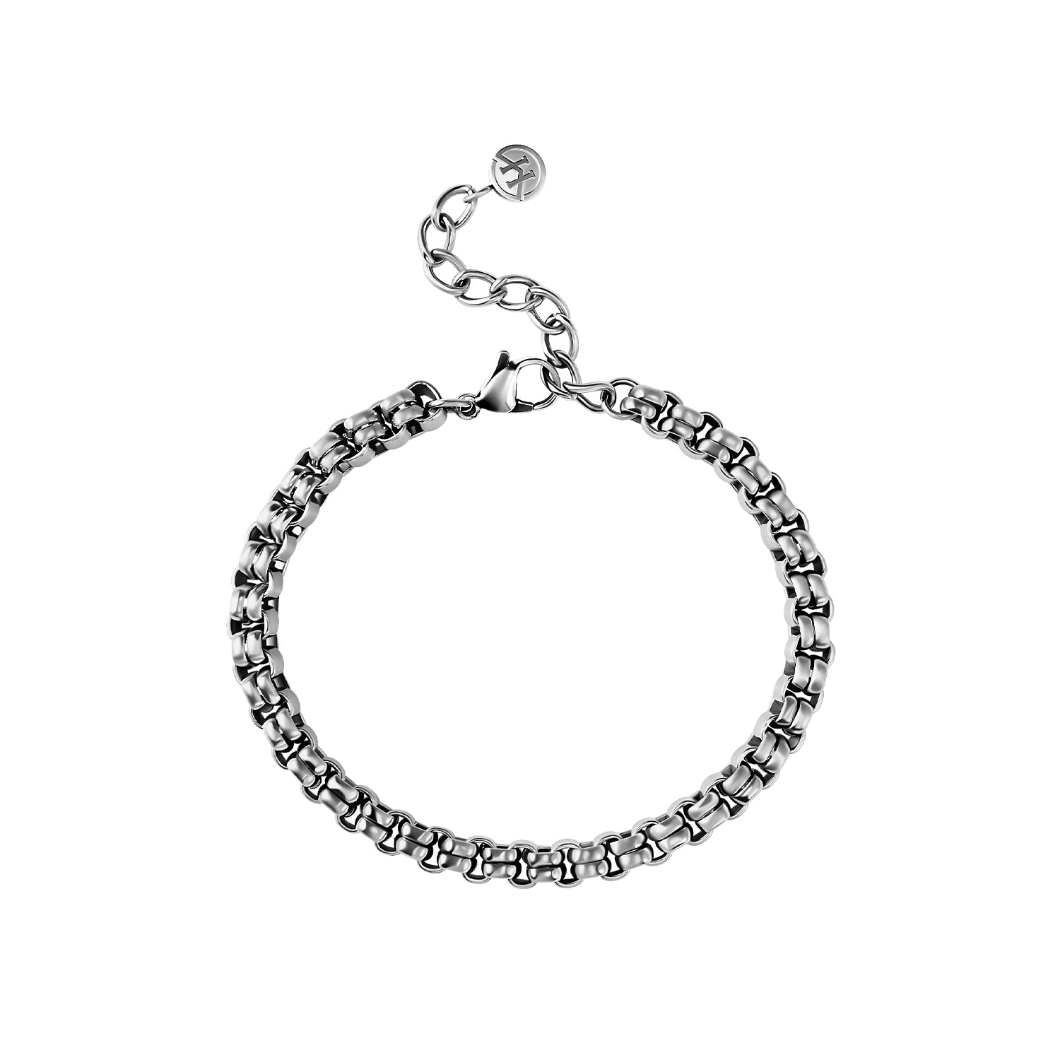 Minimalist Victoria Hyde silver bracelet for men. Timeless, lightweight elegance for casual or formal wear. Perfect understated accessory.