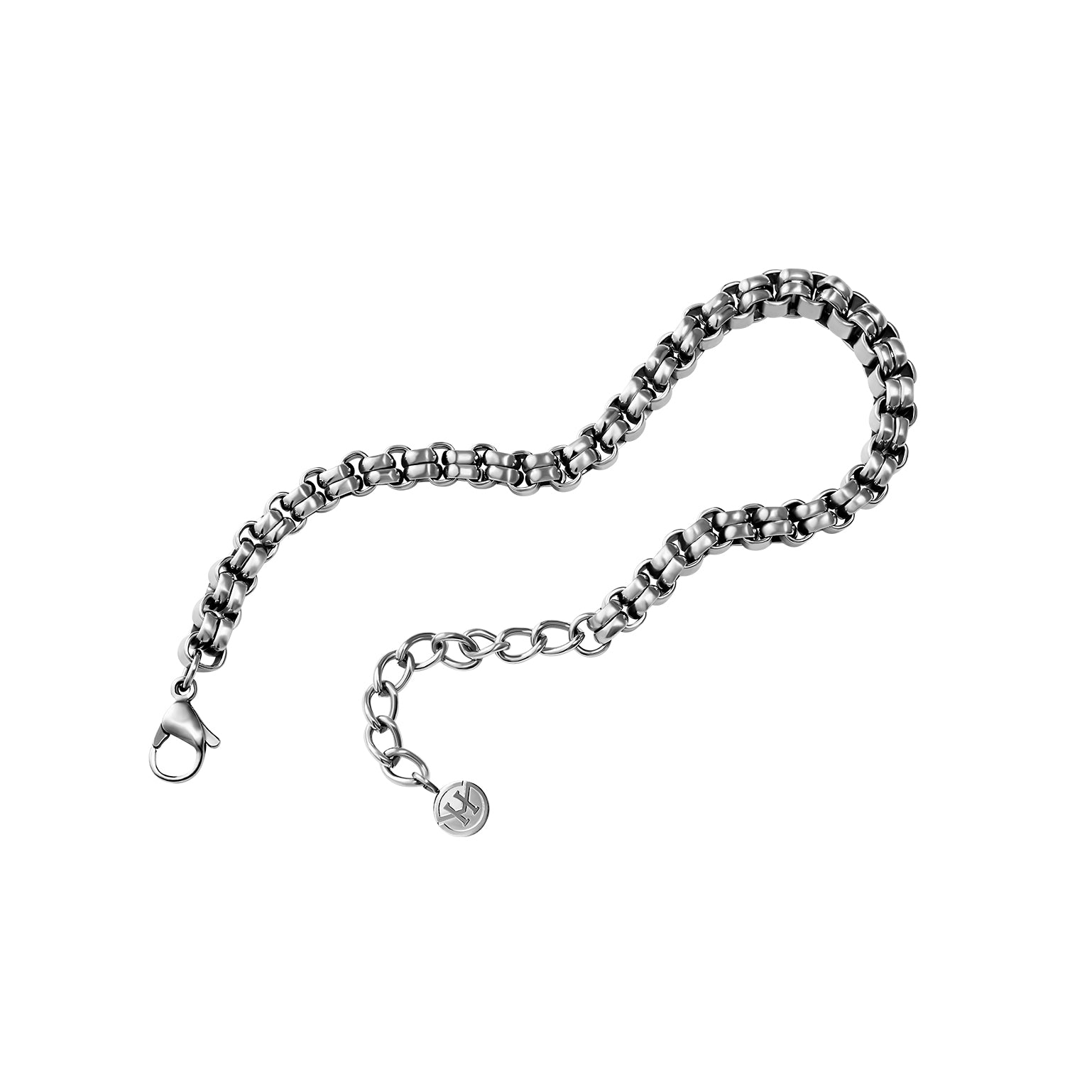 Minimalist Victoria Hyde silver bracelet for men. Timeless, lightweight elegance for casual or formal wear. Perfect understated accessory.