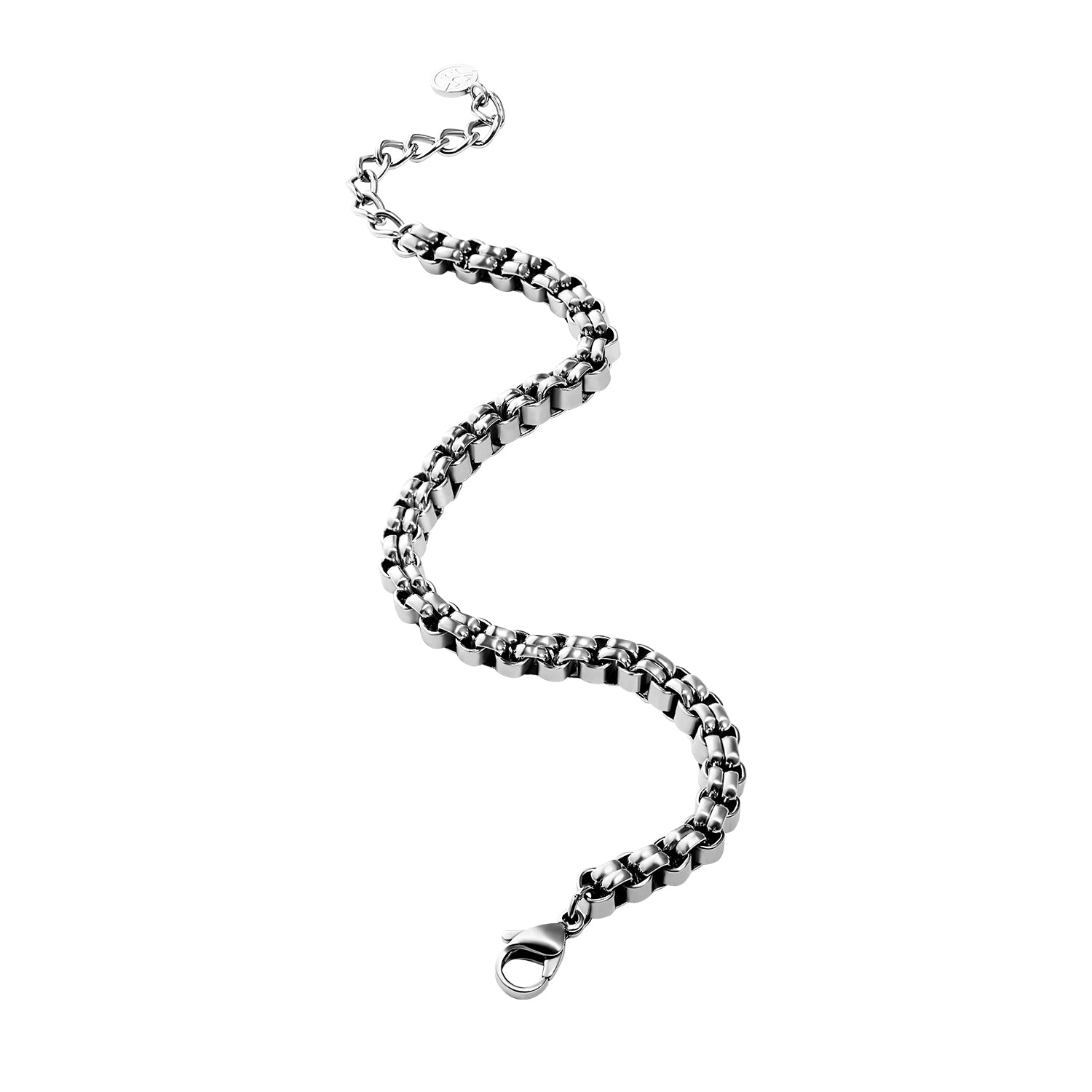 Minimalist Victoria Hyde silver bracelet for men. Timeless, lightweight elegance for casual or formal wear. Perfect understated accessory.