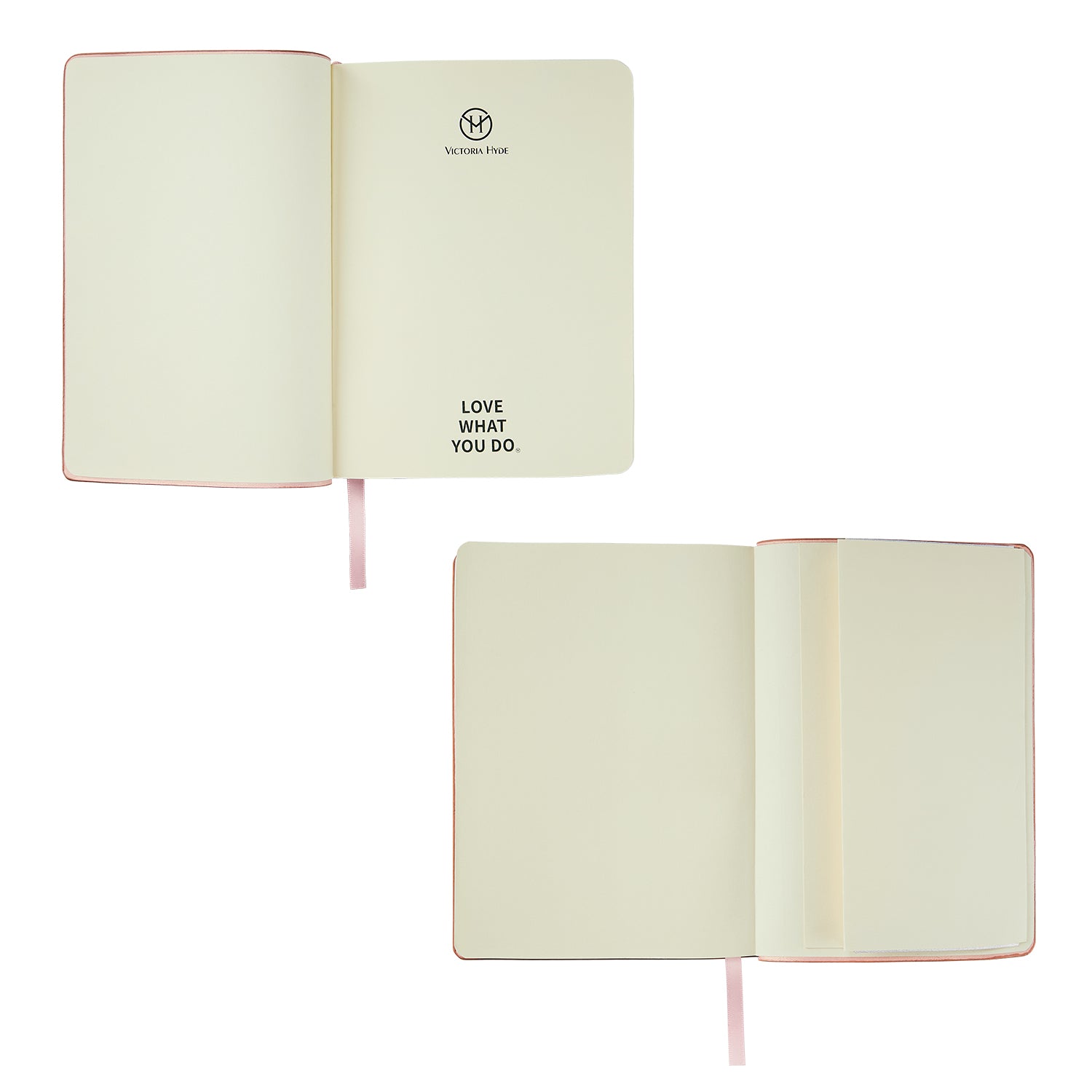 Victoria Hyde notebook gift set with embossed heart design and crystal pen – leather-bound journal with premium pages, romantic style for writing and gifting.