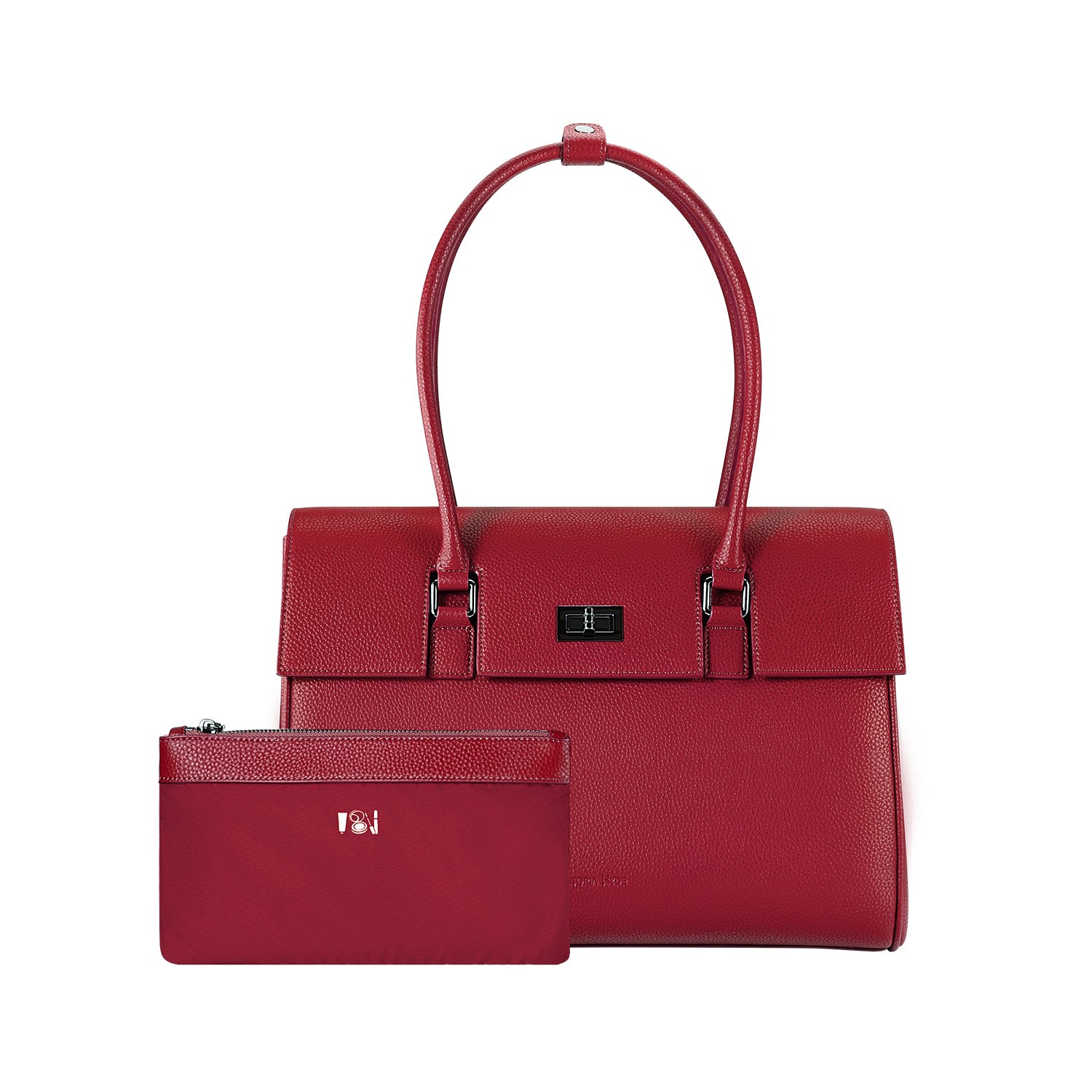New Work Bag Jolene Garnet Red modern work bag sustainable tote bag with laptop compartment for women in business