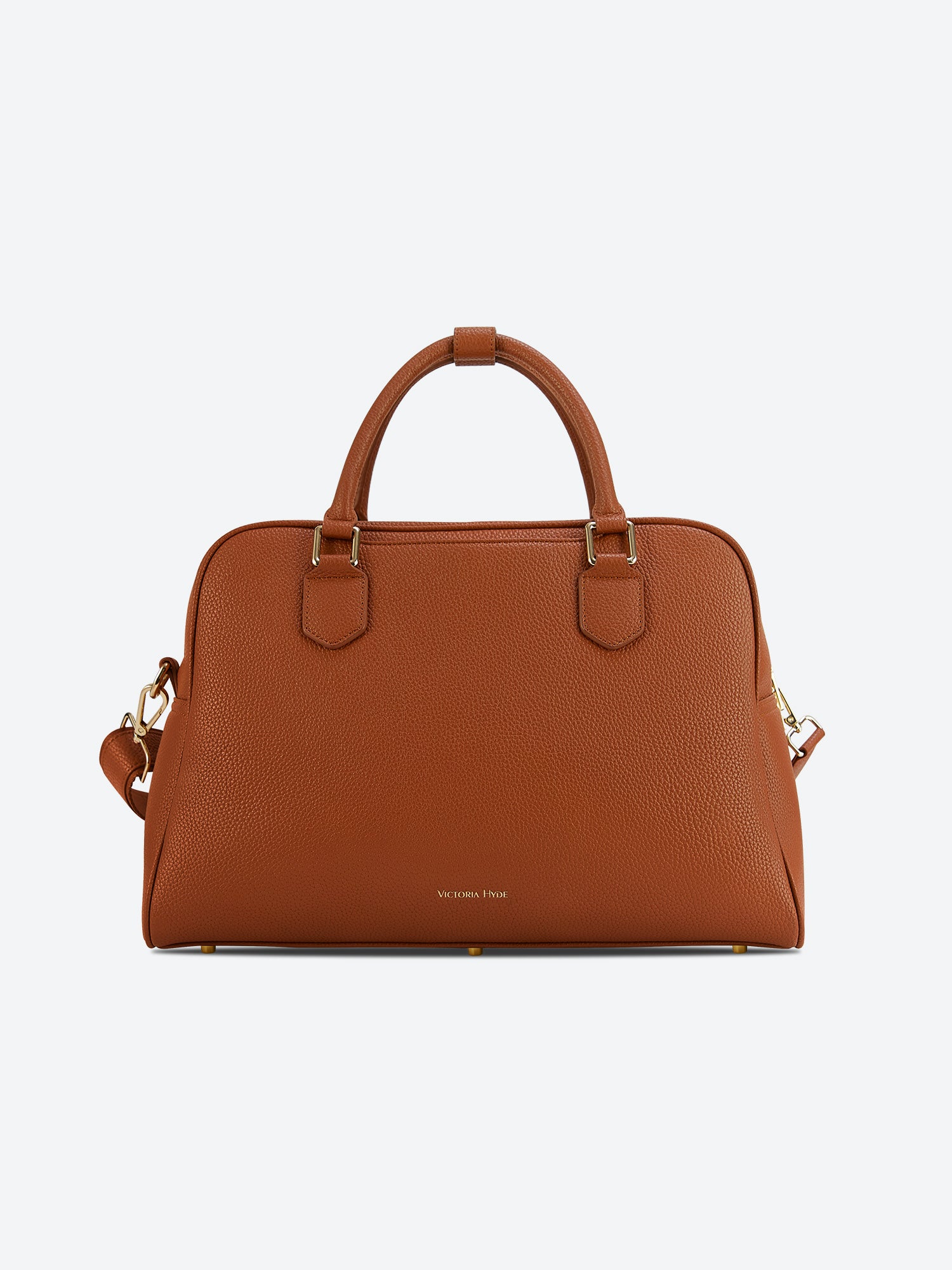 Victoria Hyde Amal 3-in-1 convertible laptop backpack in brown, stylish vegan leather business bag for women, fits up to 14-inch laptops.