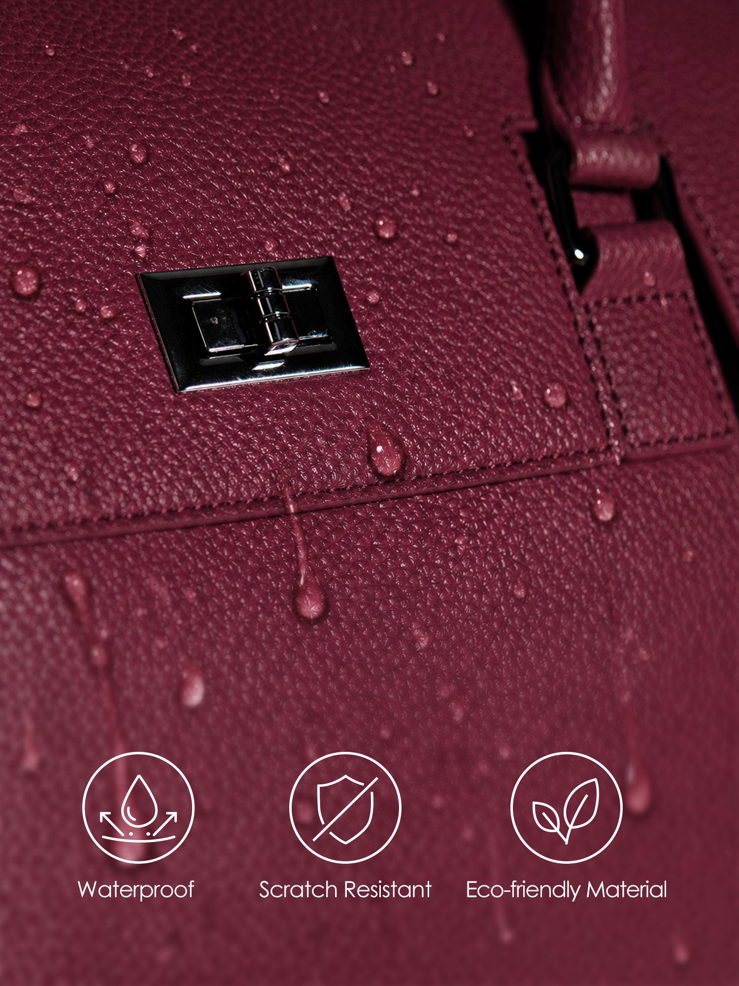New Work Bag Jolene wine red modern work bag sustainable tote bag with laptop compartment for women in business
