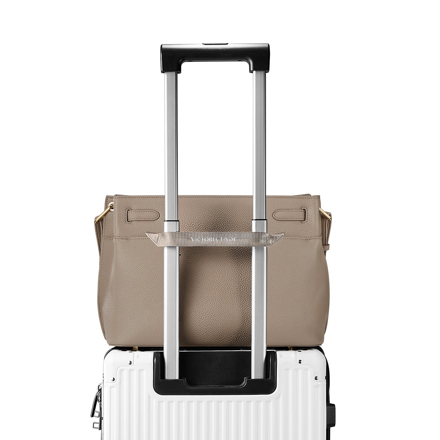 Victoria Hyde Alla business shoulder bag – gold turn-lock, PU leather, organizer pockets, removable pouch, 32x23.5x17 cm, for modern working women.