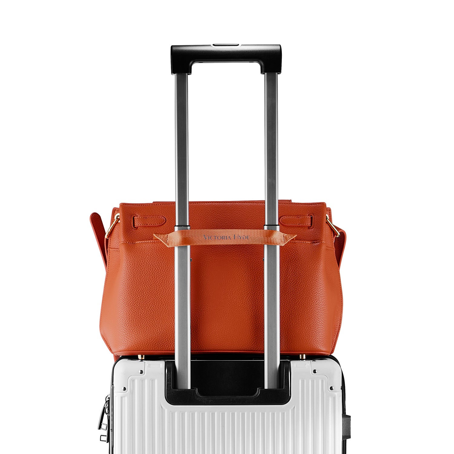 Victoria Hyde Alla business shoulder bag – gold turn-lock, PU leather, 32x23.5x17 cm, organizer pockets, removable pouch for work & travel.