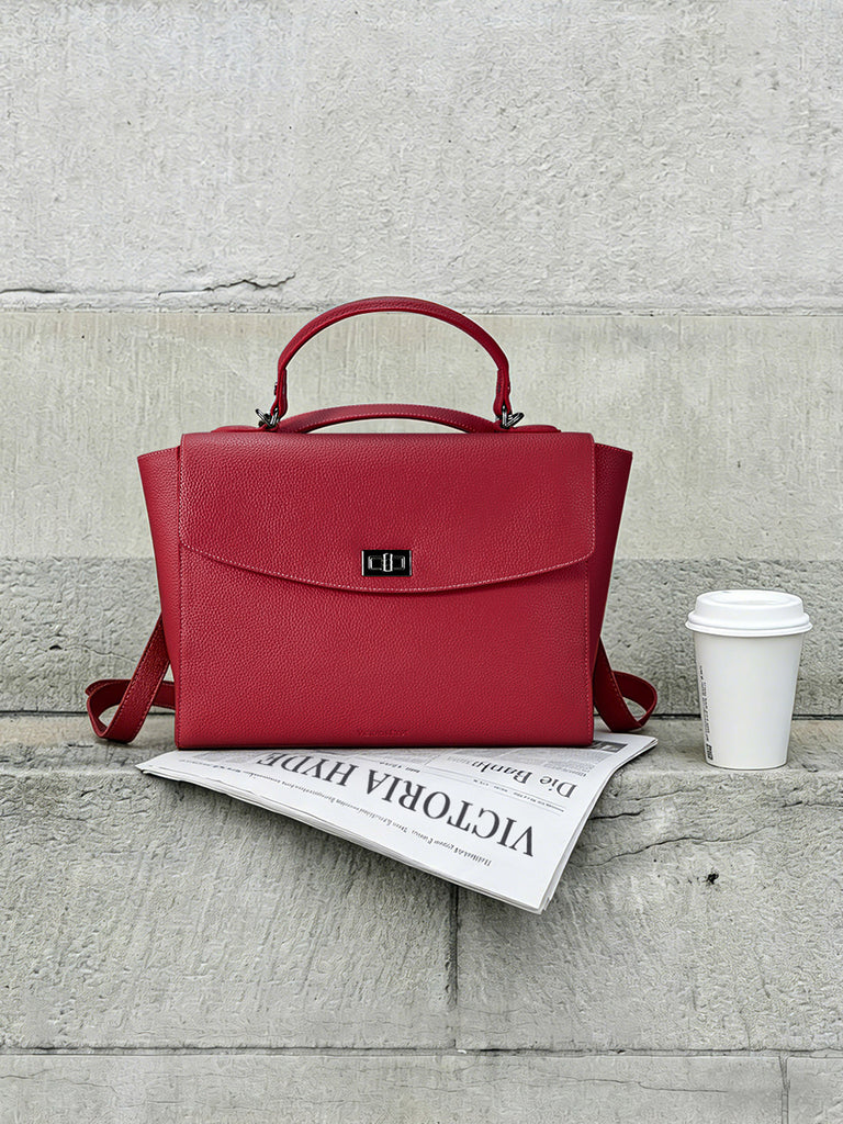 Victoria Hyde 2-in-1 convertible backpack: elegant handbag to practical backpack with detachable straps, microfiber leather, organized compartments, lightweight.