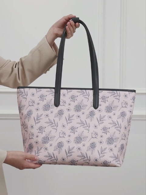 Victoria Hyde Yoana Pink laptop handbag – packing video showing 14" laptop compartment, smart interior organization and removable cosmetic bag.