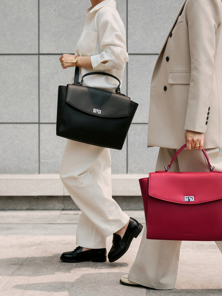 Victoria Hyde 2-in-1 convertible backpack – stylish microfibre leather handbag transforms to comfortable backpack. Removable straps, padded 13" laptop compartment, organised interior. Lightweight 880g.