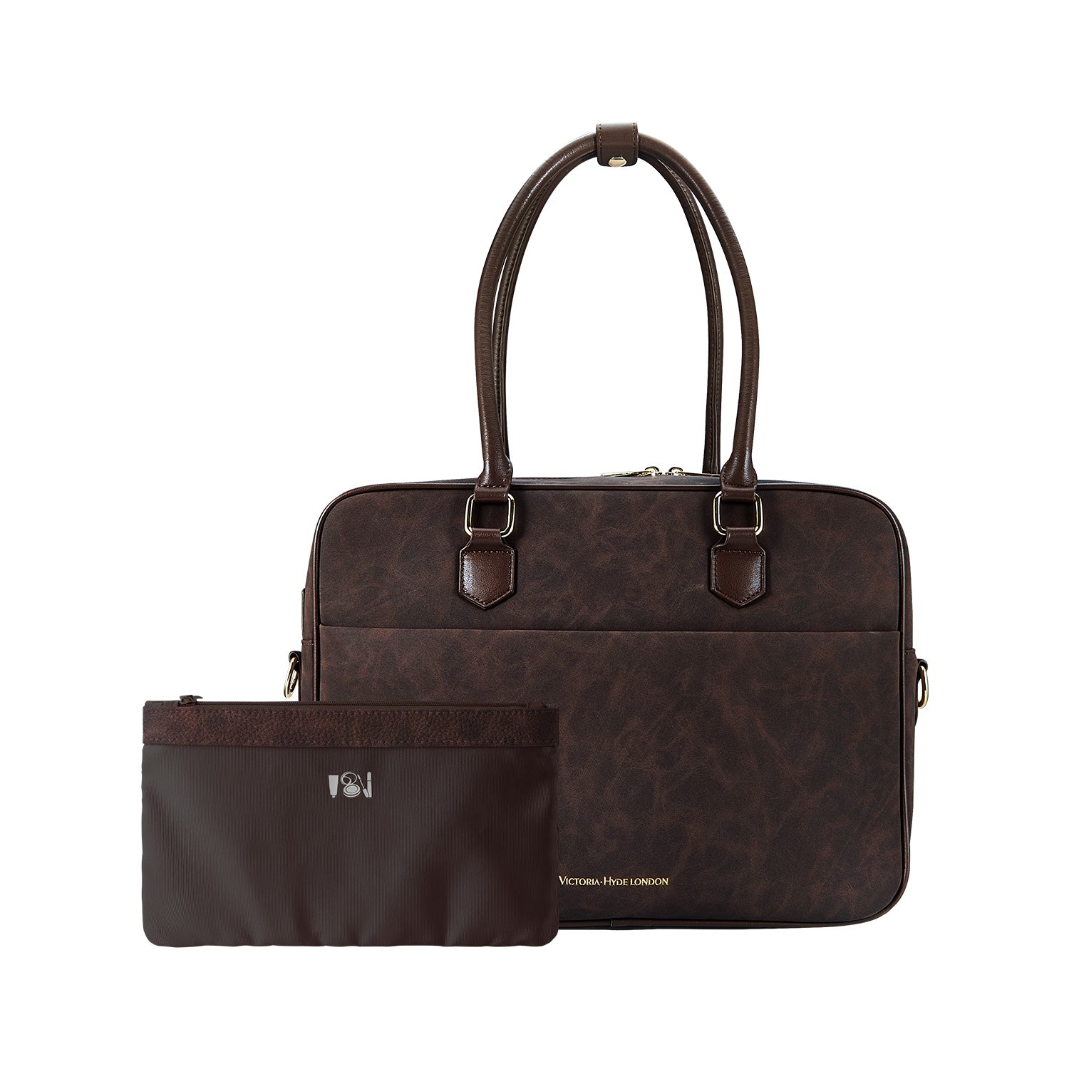 New Work Bag Margaret brown modern work bag sustainable tote bag with laptop compartment for women in business