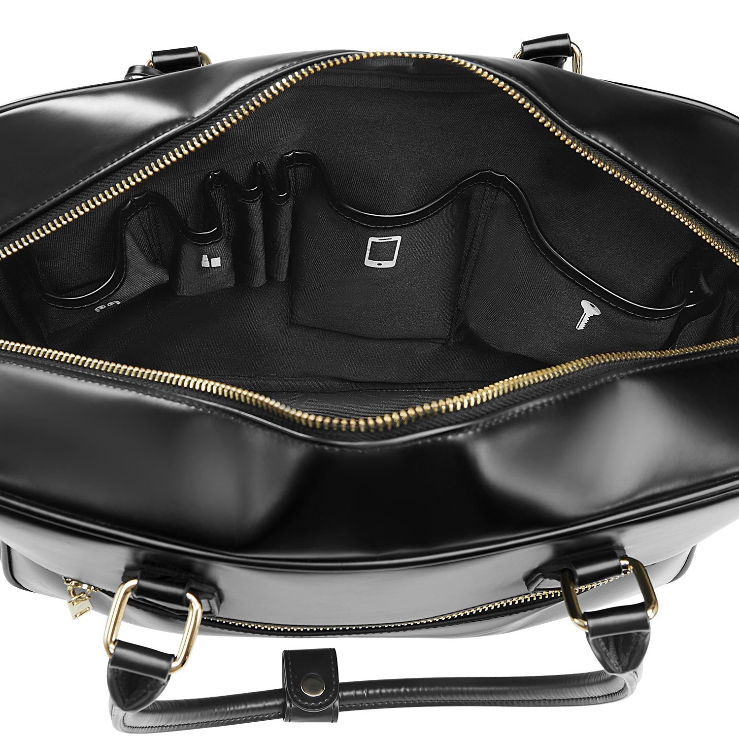 New Work Bag Margaret black modern work bag sustainable tote bag with laptop compartment for women in business