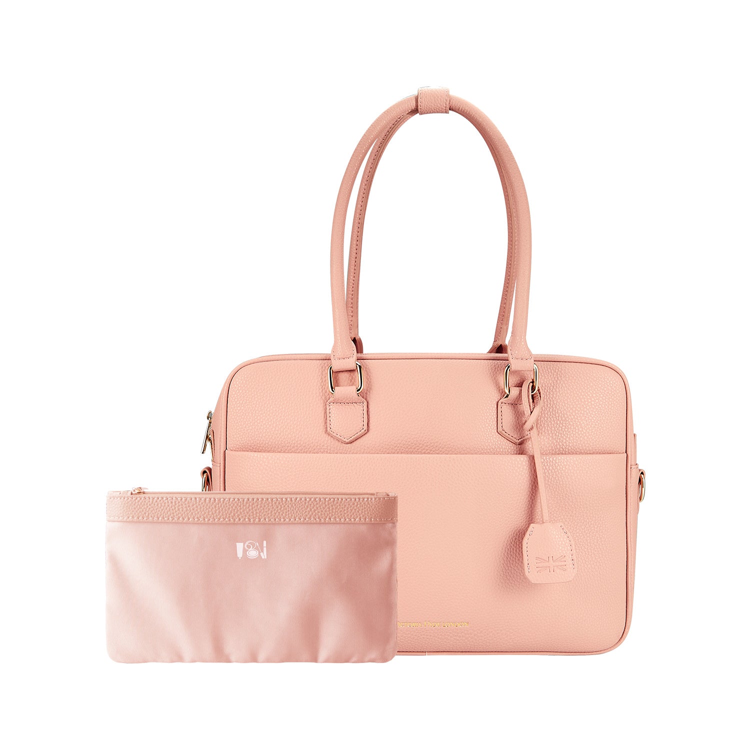 New Work Bag Margaret pink modern work bag sustainable tote bag with laptop compartment for women in business