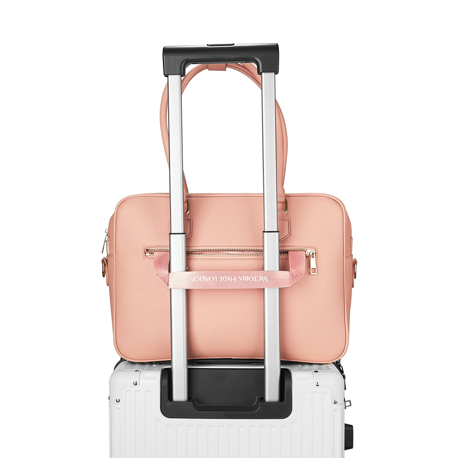 New Work Bag Margaret pink modern work bag sustainable tote bag with laptop compartment for women in business