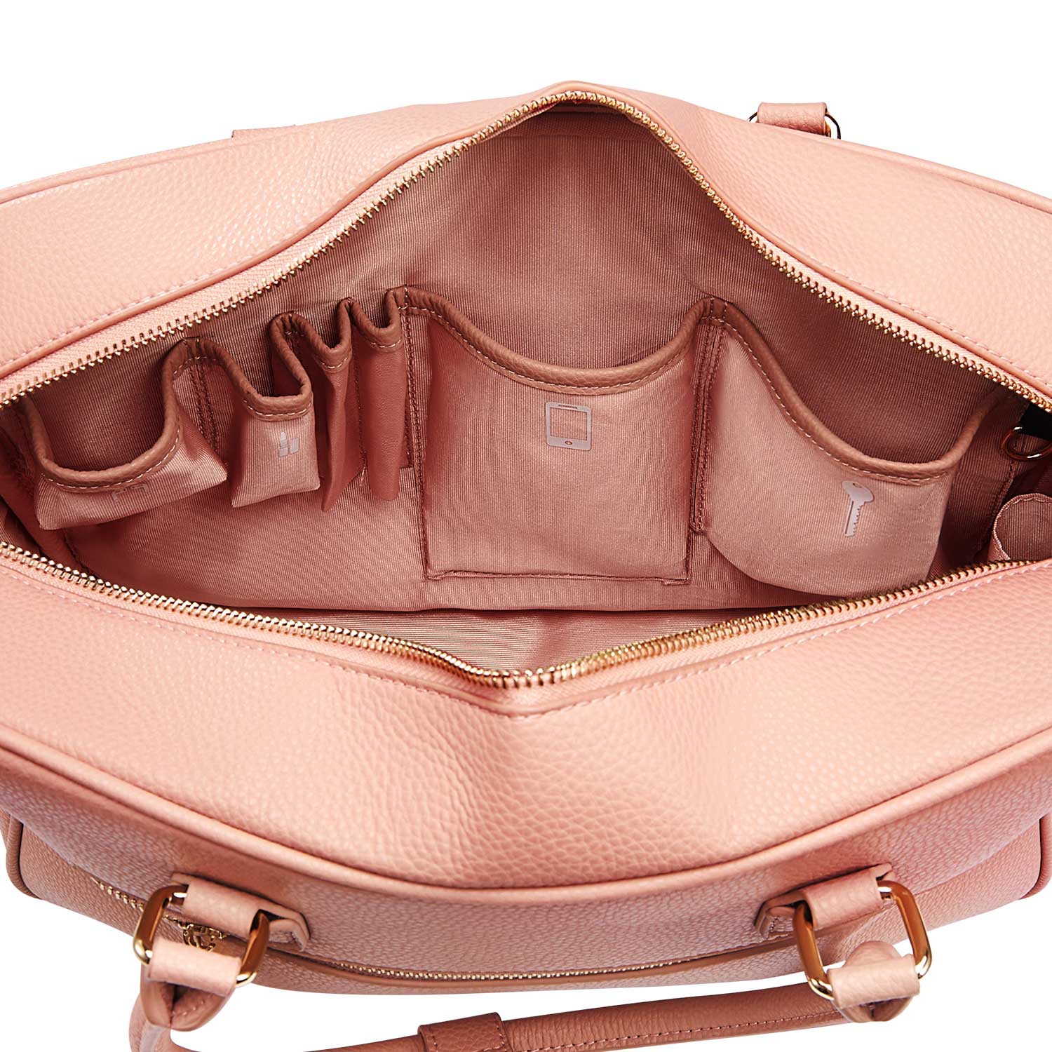 New Work Bag Margaret pink modern work bag sustainable tote bag with laptop compartment for women in business