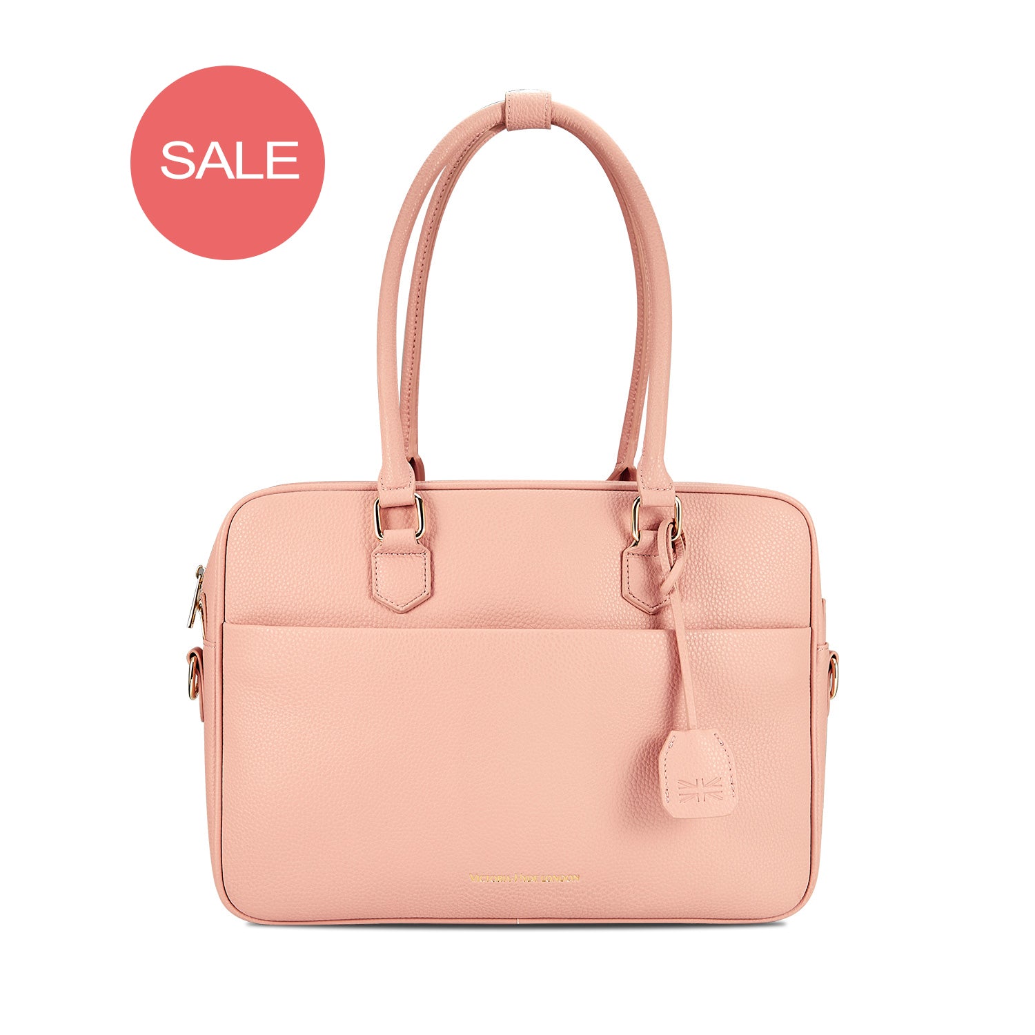 New Work Bag Margaret pink modern work bag sustainable tote bag with laptop compartment for women in business