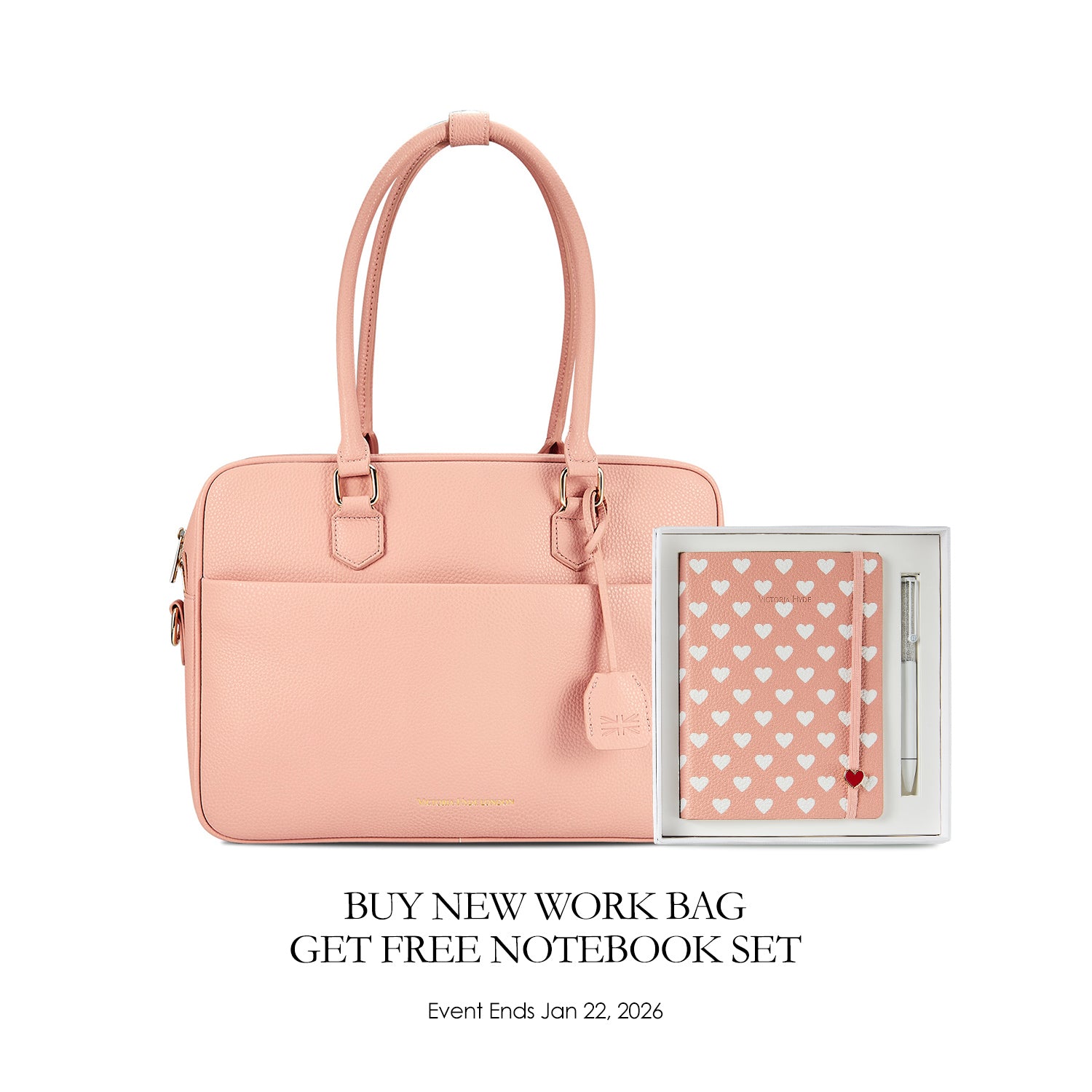 New Work Bag Margaret pink modern work bag sustainable tote bag with laptop compartment for women in business