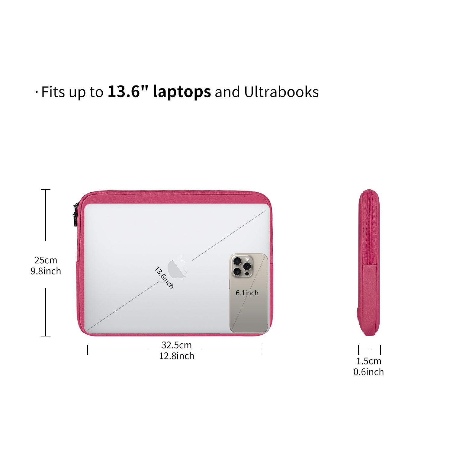 New Work Laptop Sleeve Adam in Pink for women in business