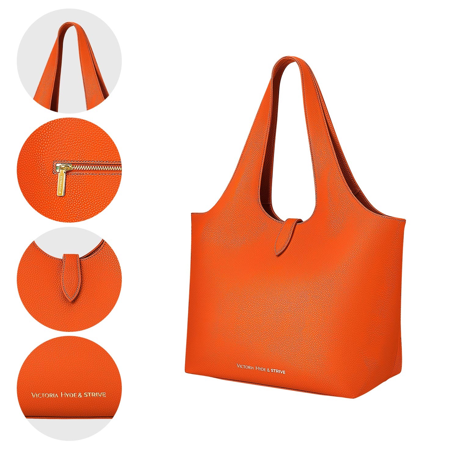 New Work Bag Strive Orange sustainable tote bag with laptop compartment for women in business