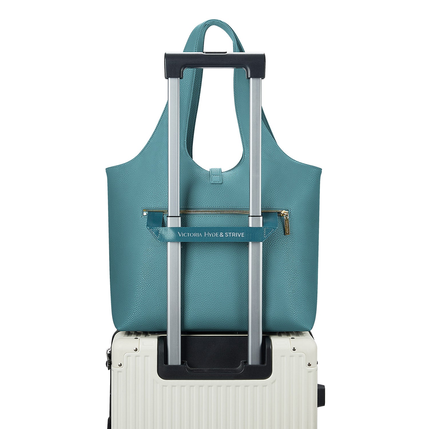 New Work Bag Strive Blue sustainable tote bag with laptop compartment for women in business