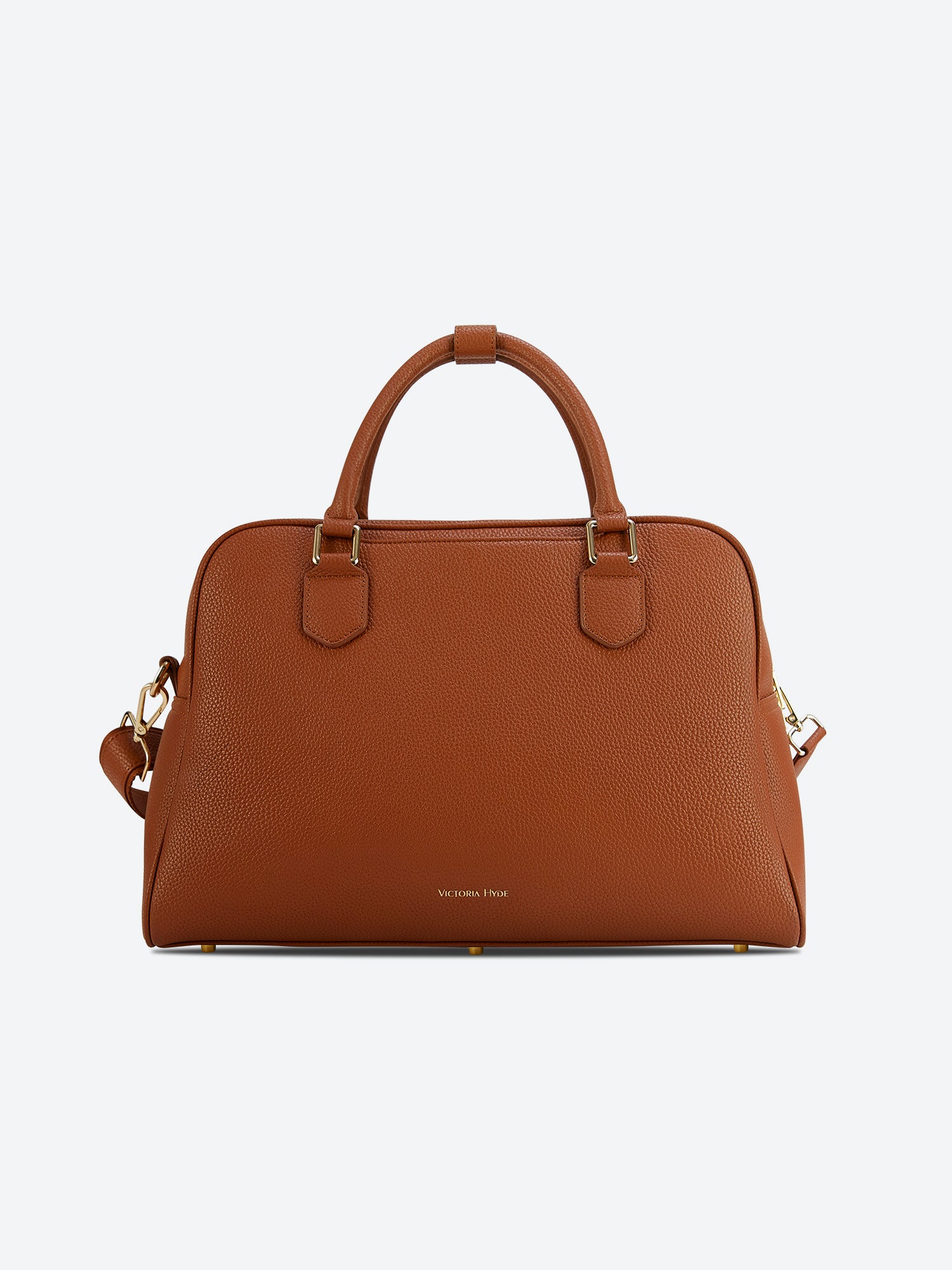 Victoria Hyde Amal 2-in-1 convertible laptop backpack and handbag in brown, vegan leather business bag with 14-inch laptop compartment