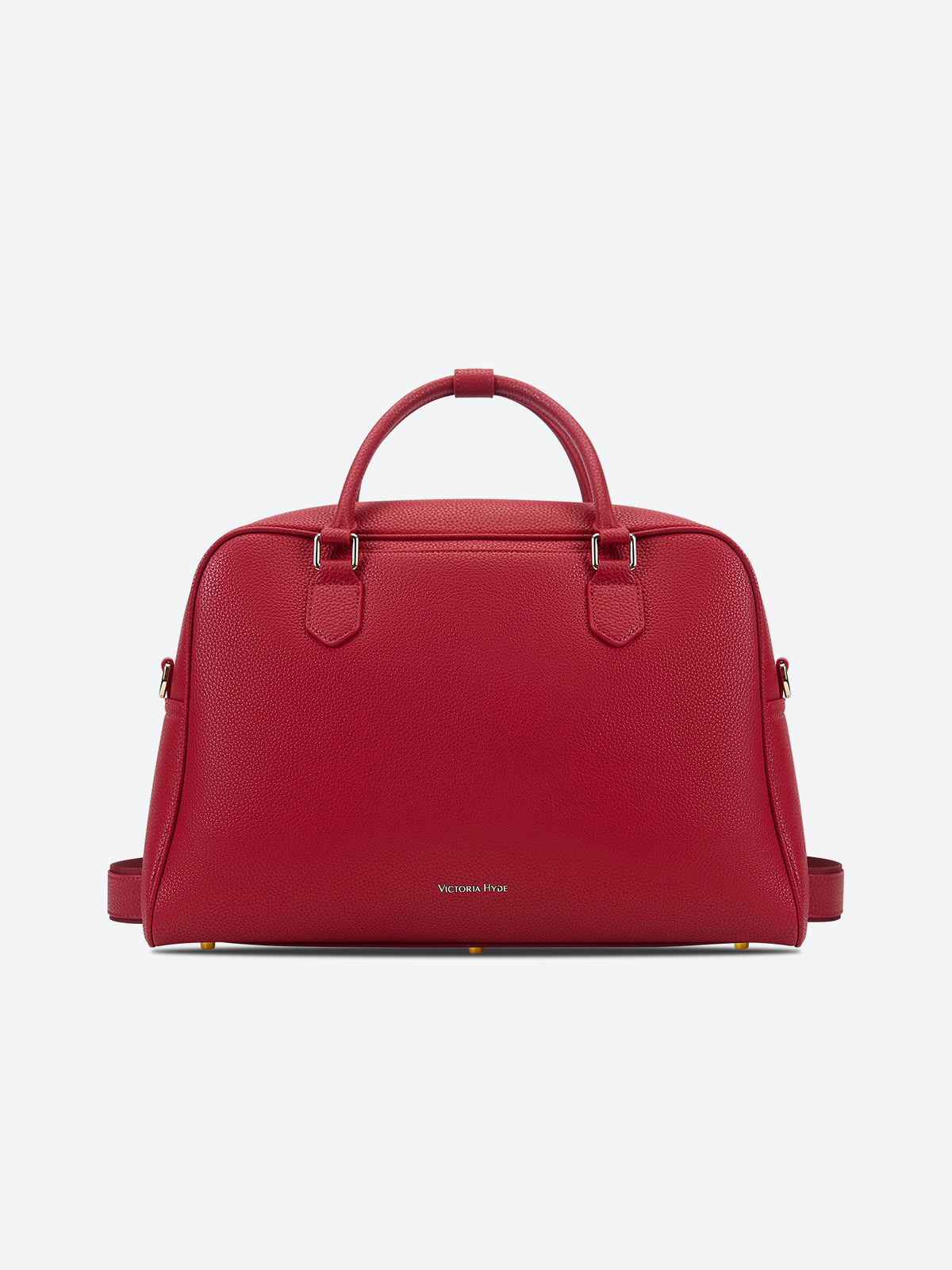 Victoria Hyde Amal convertible 3-in-1 business handbag in garnet red lychee pattern front view