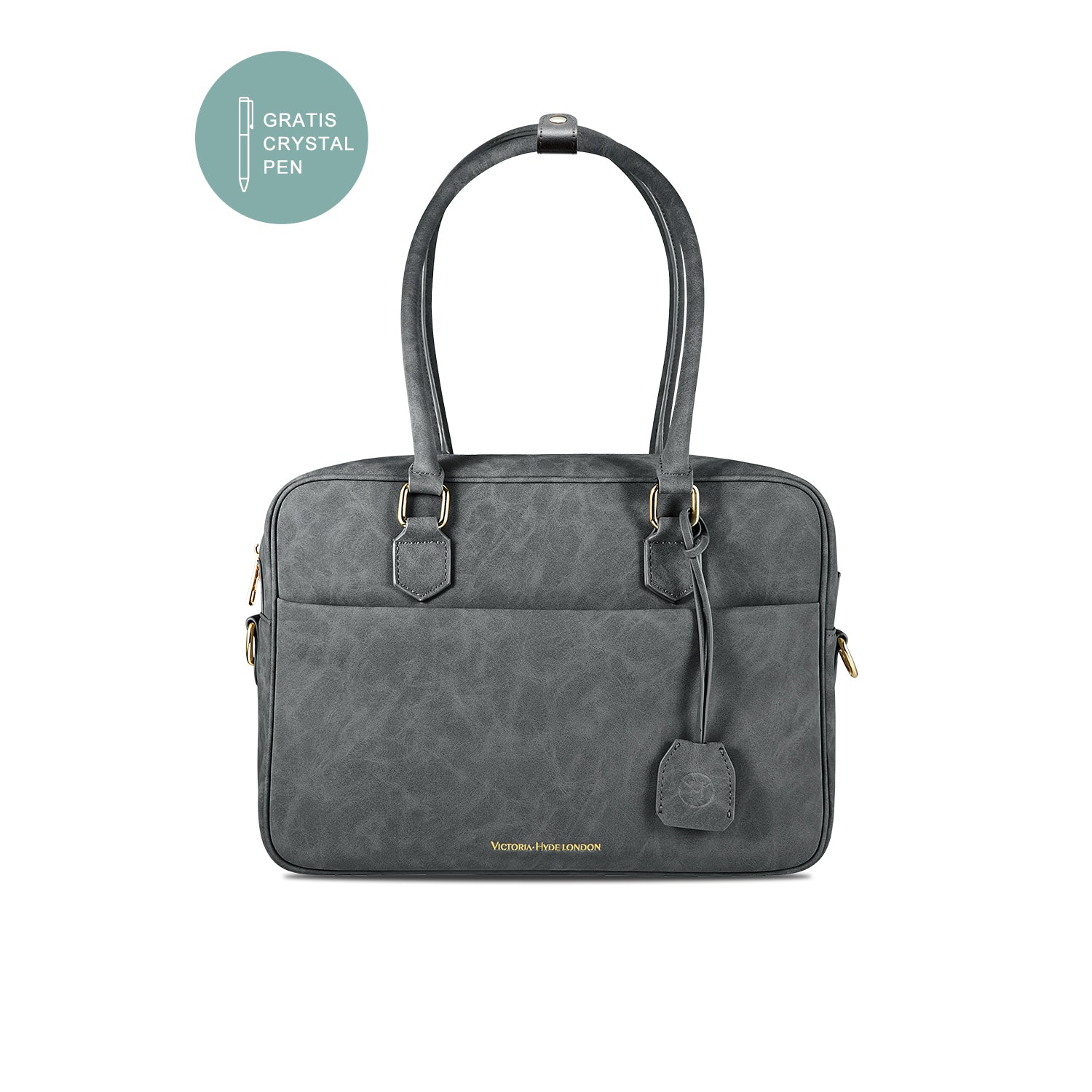 New Work Bag Margaret Grey modern work bag sustainable tote bag with laptop compartment for women in business