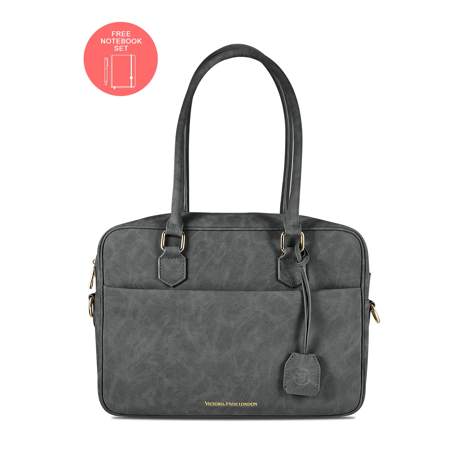 New Work Bag Margaret Grey modern work bag sustainable tote bag with laptop compartment for women in business