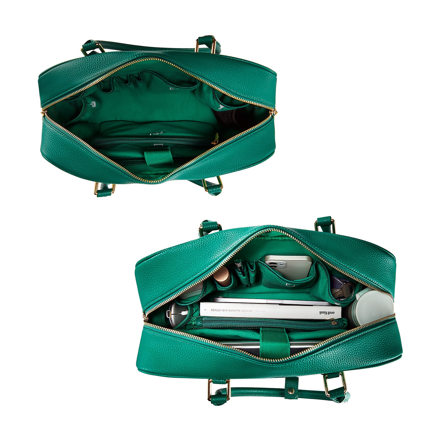 New Work Bag Margaret Green modern work bag sustainable tote bag with laptop compartment for women in business