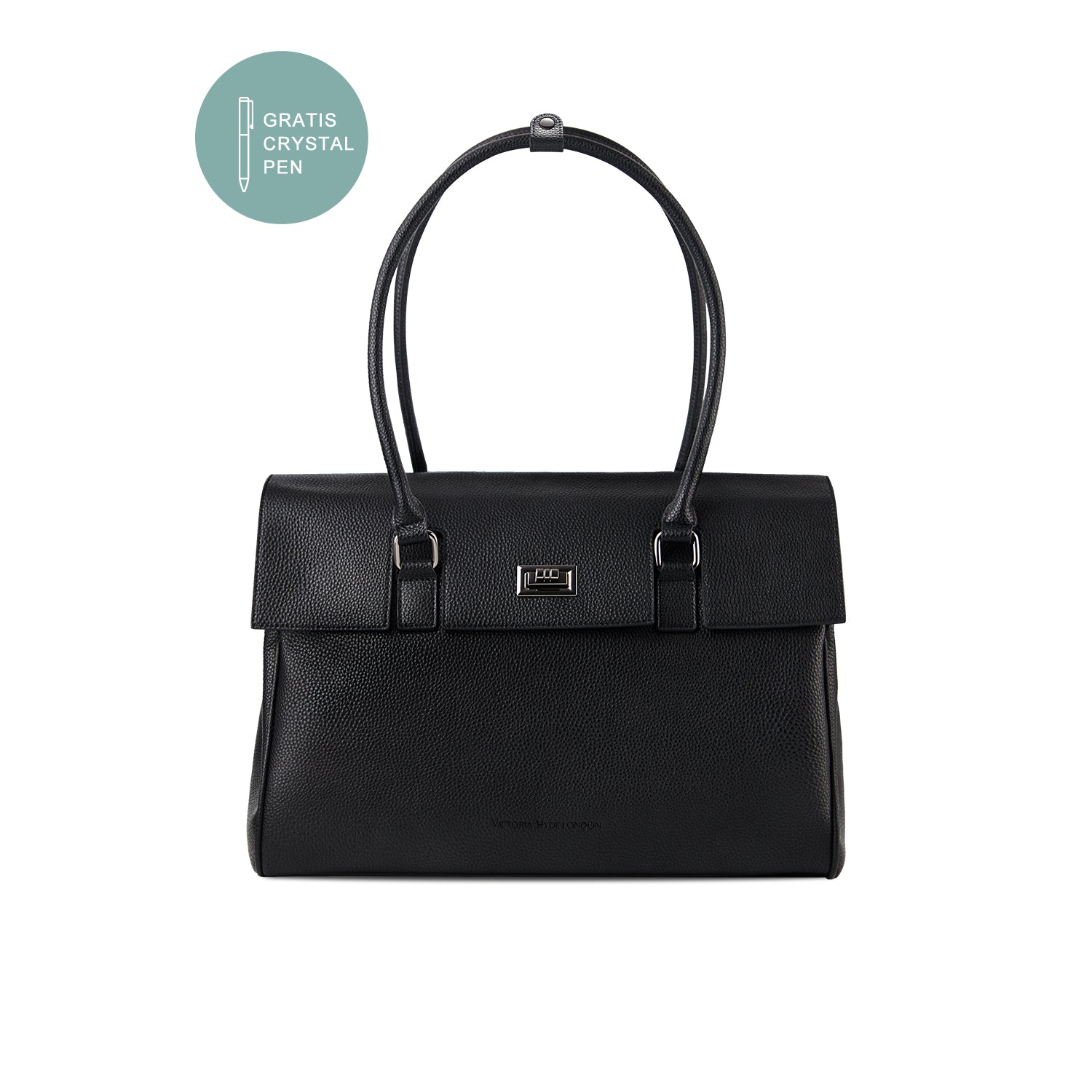 New Work Bag Jolene Black modern work bag sustainable tote bag with laptop compartment for women in business
