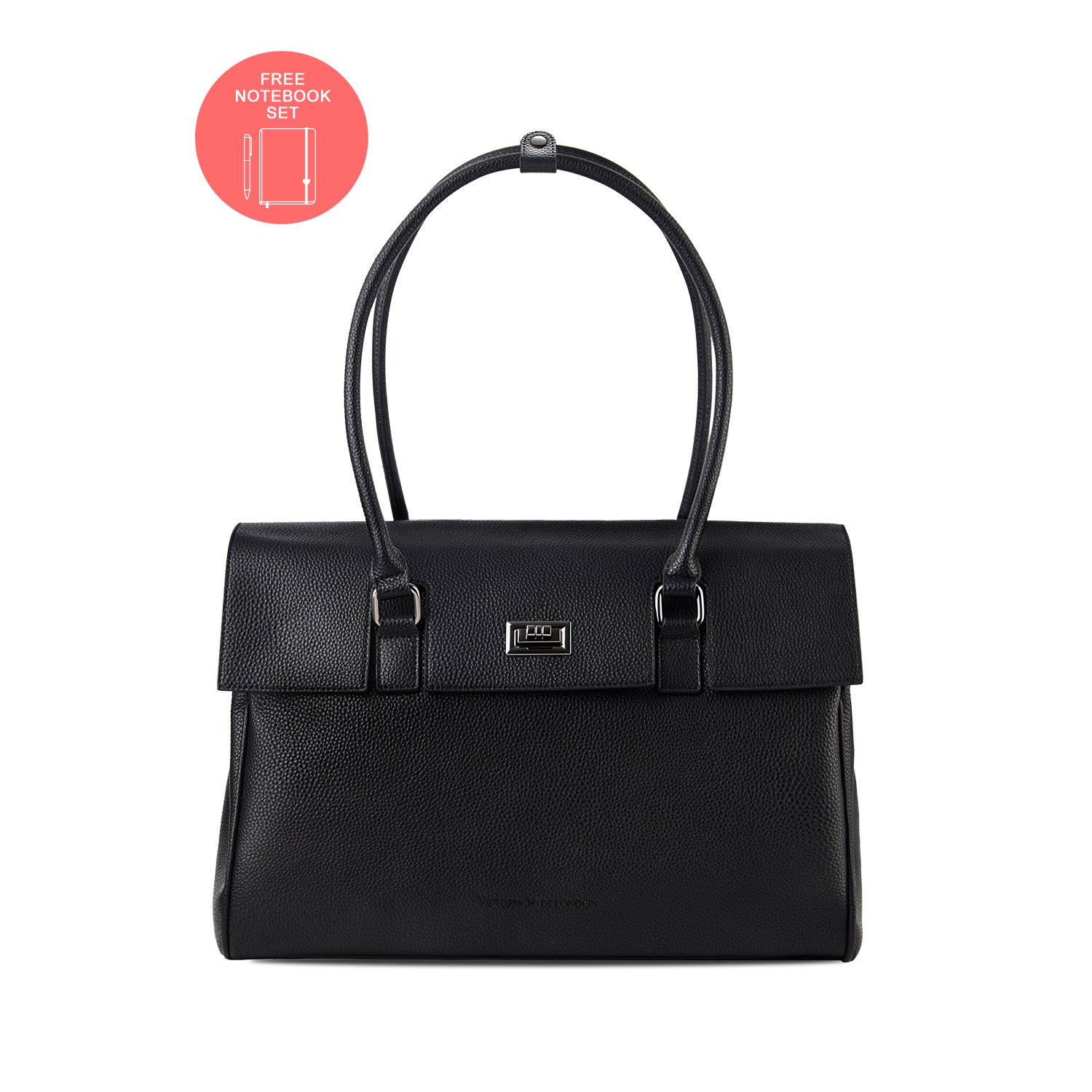New Work Bag Jolene Black modern work bag sustainable tote bag with laptop compartment for women in business