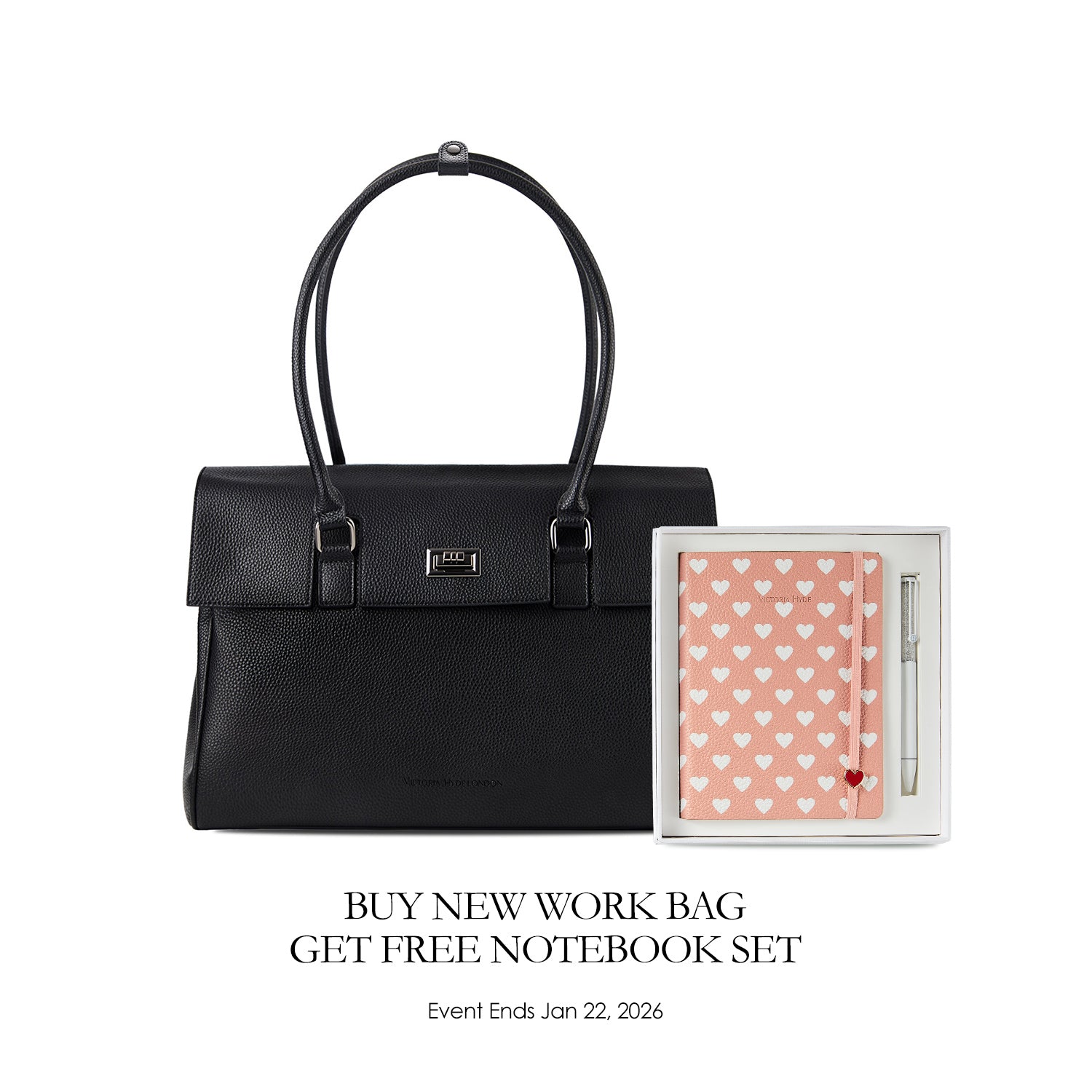 New Work Bag Jolene Black modern work bag sustainable tote bag with laptop compartment for women in business