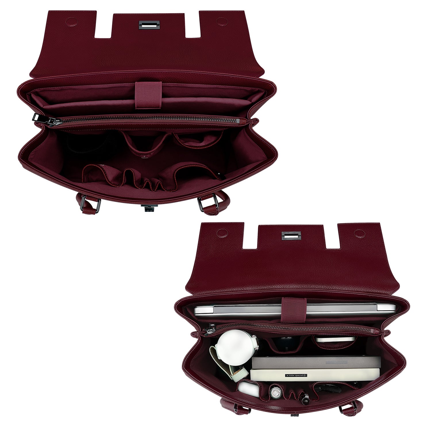 New Work Bag Jolene Red modern work bag sustainable tote bag with laptop compartment for women in business
