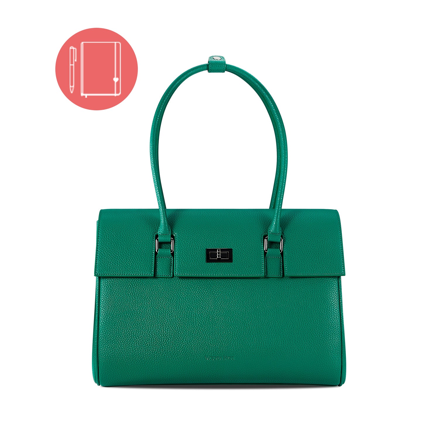 New Work Bag Jolene Green modern work bag sustainable tote bag with laptop compartment for women in business