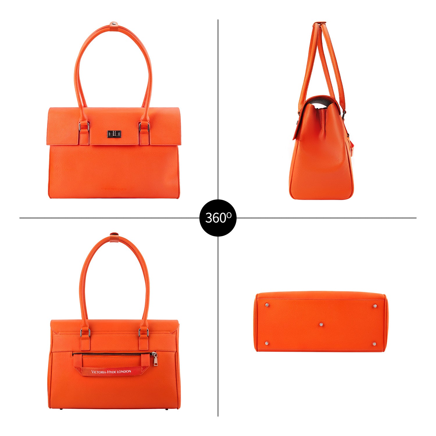 New Work Bag Jolene Orange modern work bag sustainable tote bag with laptop compartment for women in business