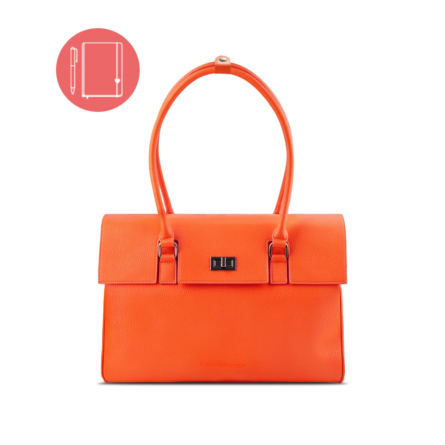 New Work Bag Jolene Orange modern work bag sustainable tote bag with laptop compartment for women in business