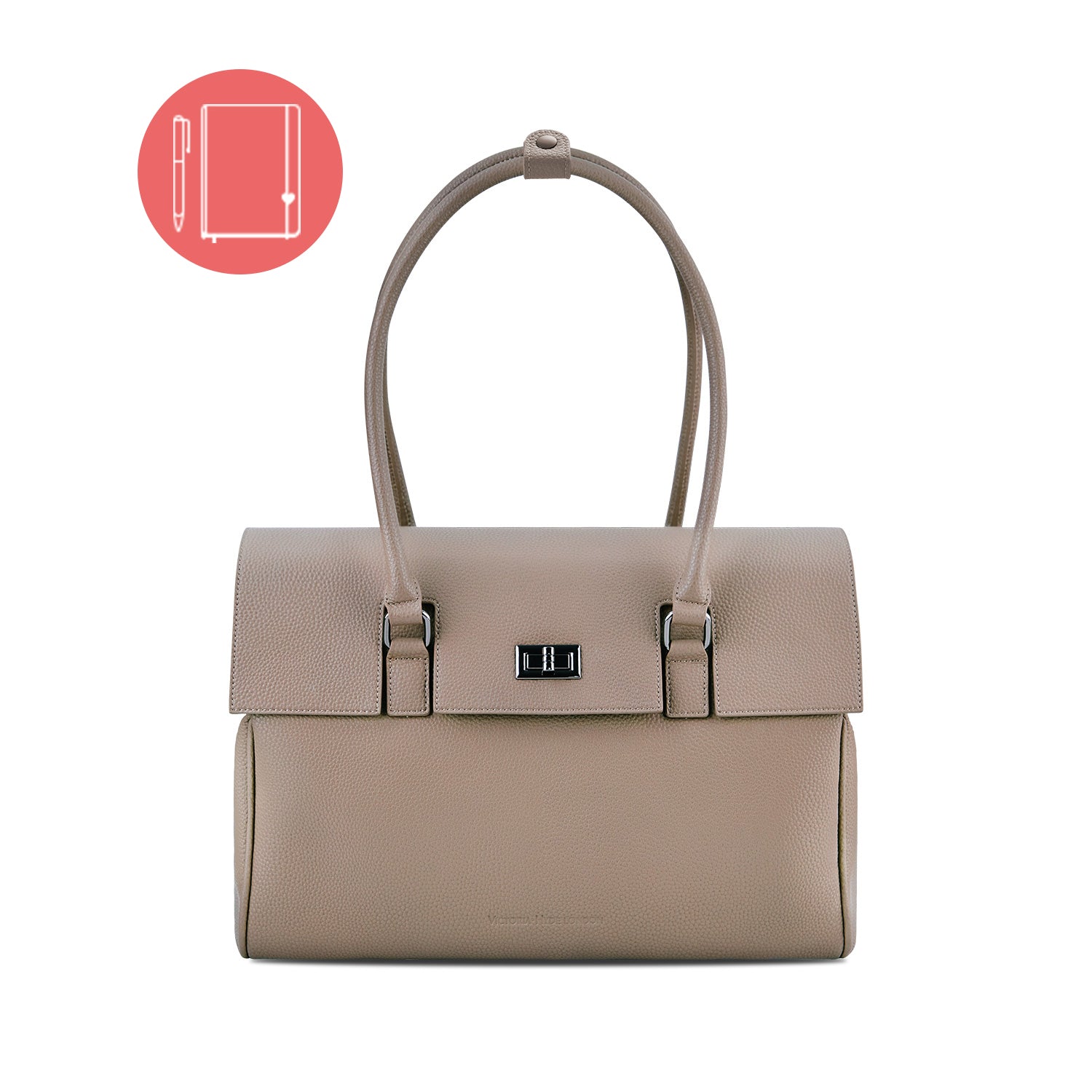 New Work Bag Jolene Beige modern work bag sustainable tote bag with laptop compartment for women in business