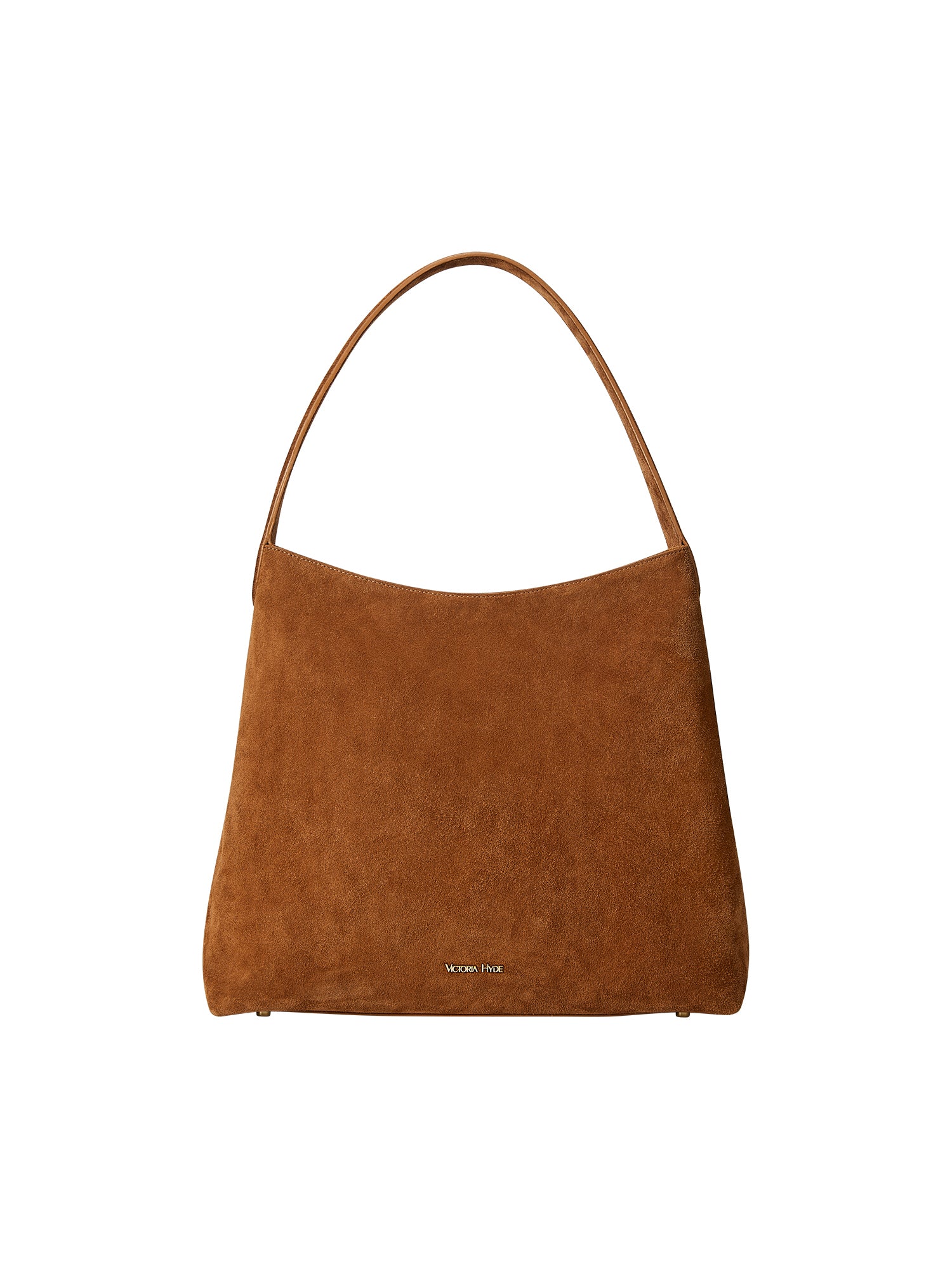 Elegant women's shoulder bag in Split Leather with light gold hardware, perfect for work and daily use