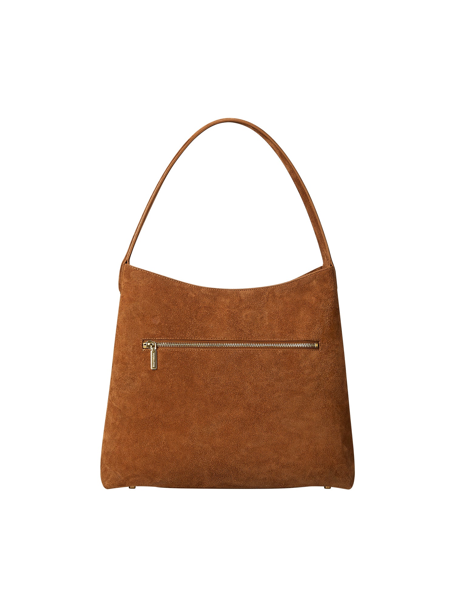 Elegant women's shoulder bag in Split Leather with light gold hardware, perfect for work and daily use