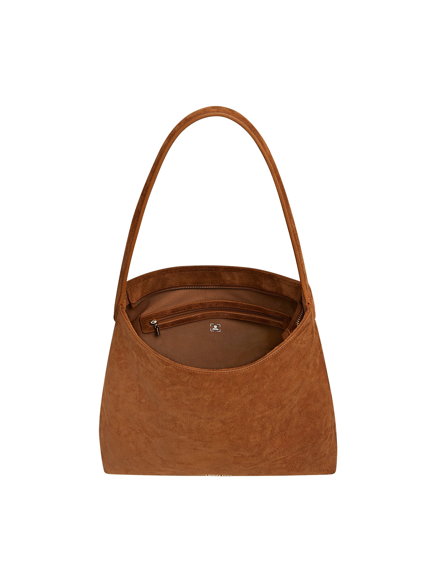 Elegant women's shoulder bag in Split Leather with light gold hardware, perfect for work and daily use