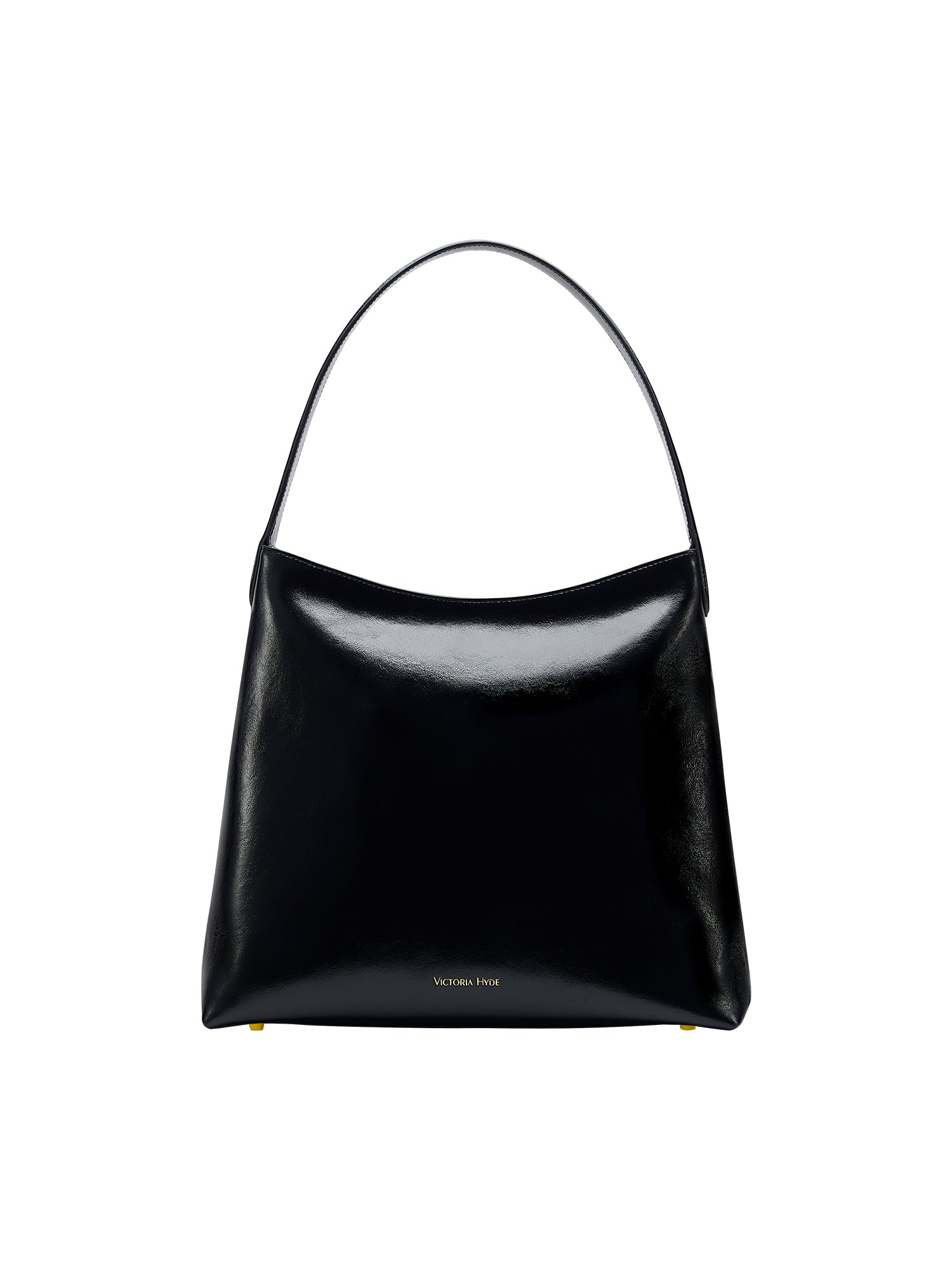 Elegant women's shoulder bag in microfiber leather with light gold hardware, perfect for work and daily use