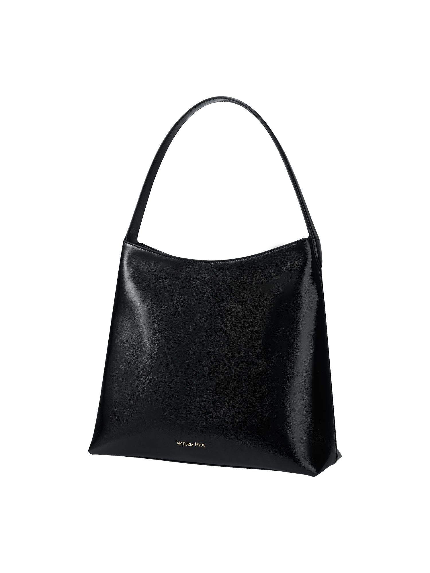 Elegant women's shoulder bag in microfiber leather with light gold hardware, perfect for work and daily use