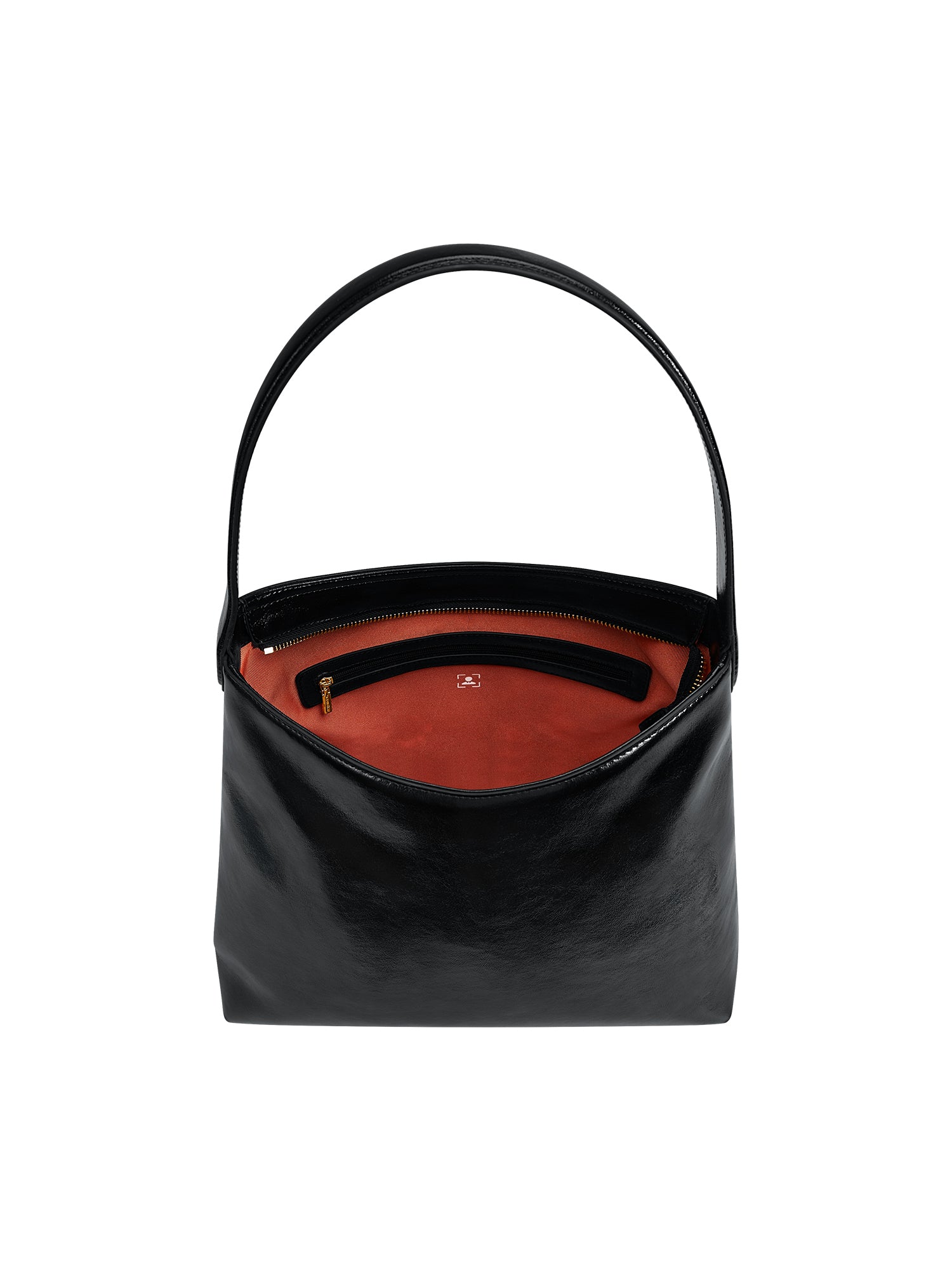 Elegant women's shoulder bag in microfiber leather with light gold hardware, perfect for work and daily use