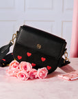 Black Love Heart handbag