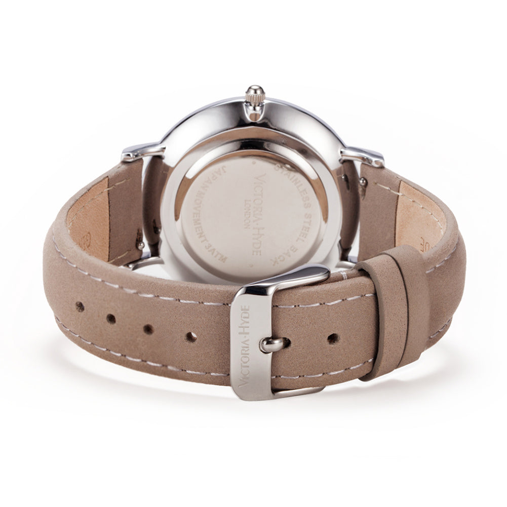 Uhr Unisex Helles in Taupe Silber