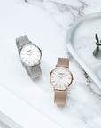 Armbanduhren in Silber und Roségold