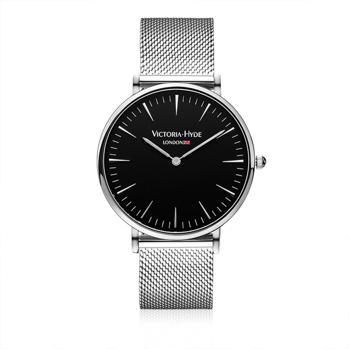 Uhr Metropolitan Modern in Silber Schwarz