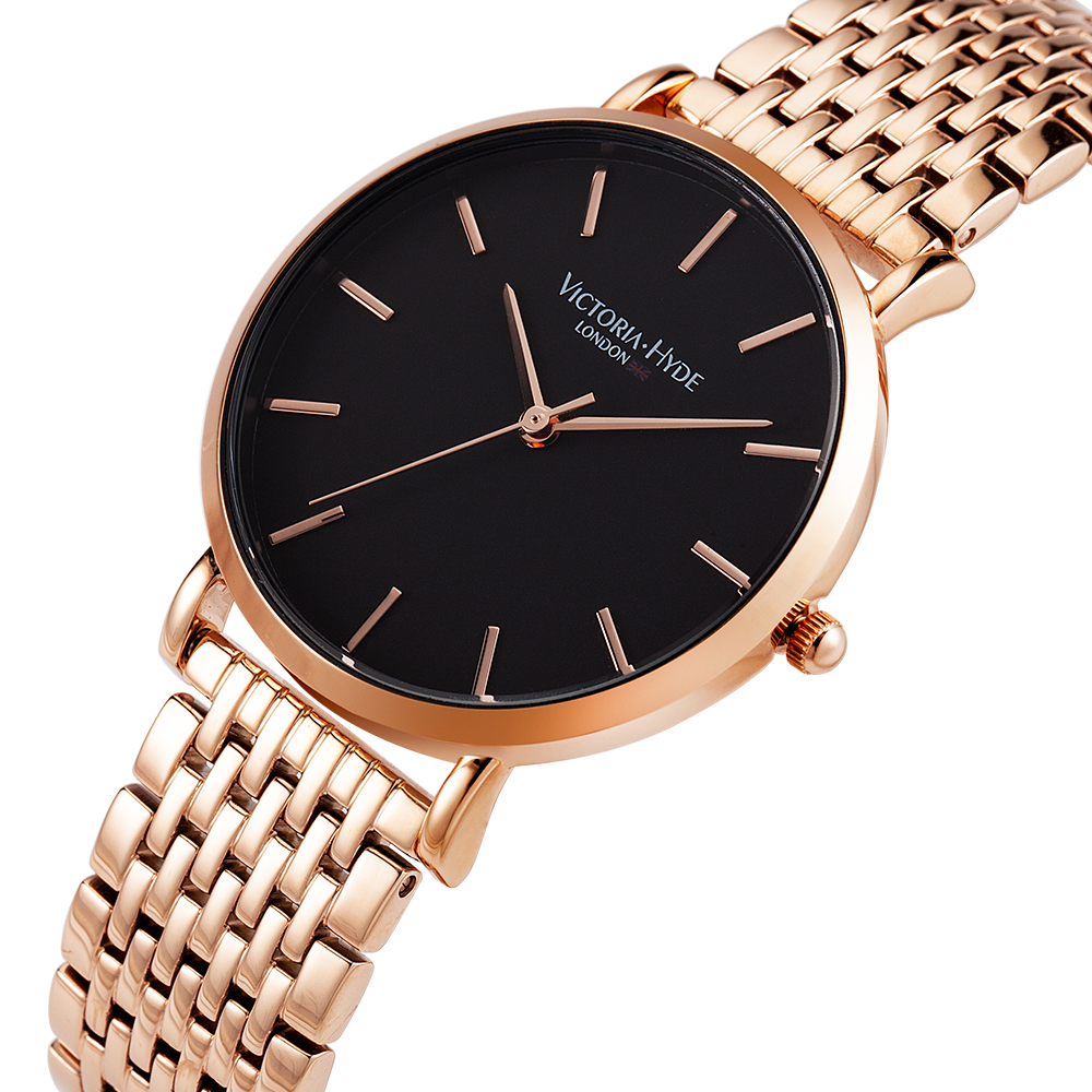 Watch Richmond Simple Leather in Brown Blue – Victoria Hyde London