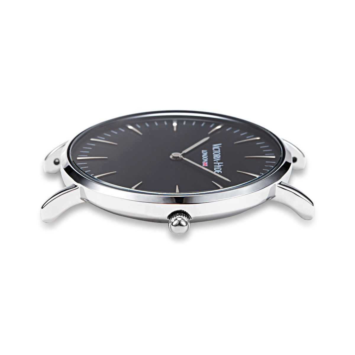 Uhr Metropolitan Modern in Silber Schwarz