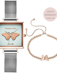 Gift Set Maide Vale Butterfly Edged in Silver Rosegold 