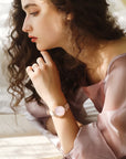 Victoria Hyde, VH30091, Armbanduhr Pearl, Rosanes Armband, Rosegoldenes Gehäuse, Damenuhr, Armbanduhr, Modelbild-1